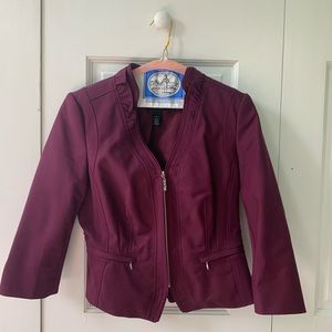 White House Black Market Maroon Jacket